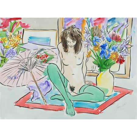 Girl on Rug Signed Limited Edition Giclee Print